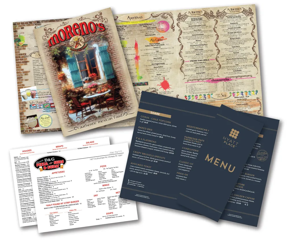 Menu designs
